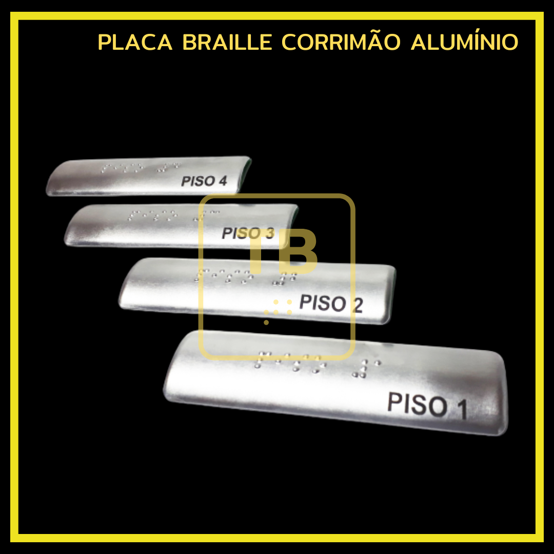PLACA DE CORRIMÃO BRAILLE
