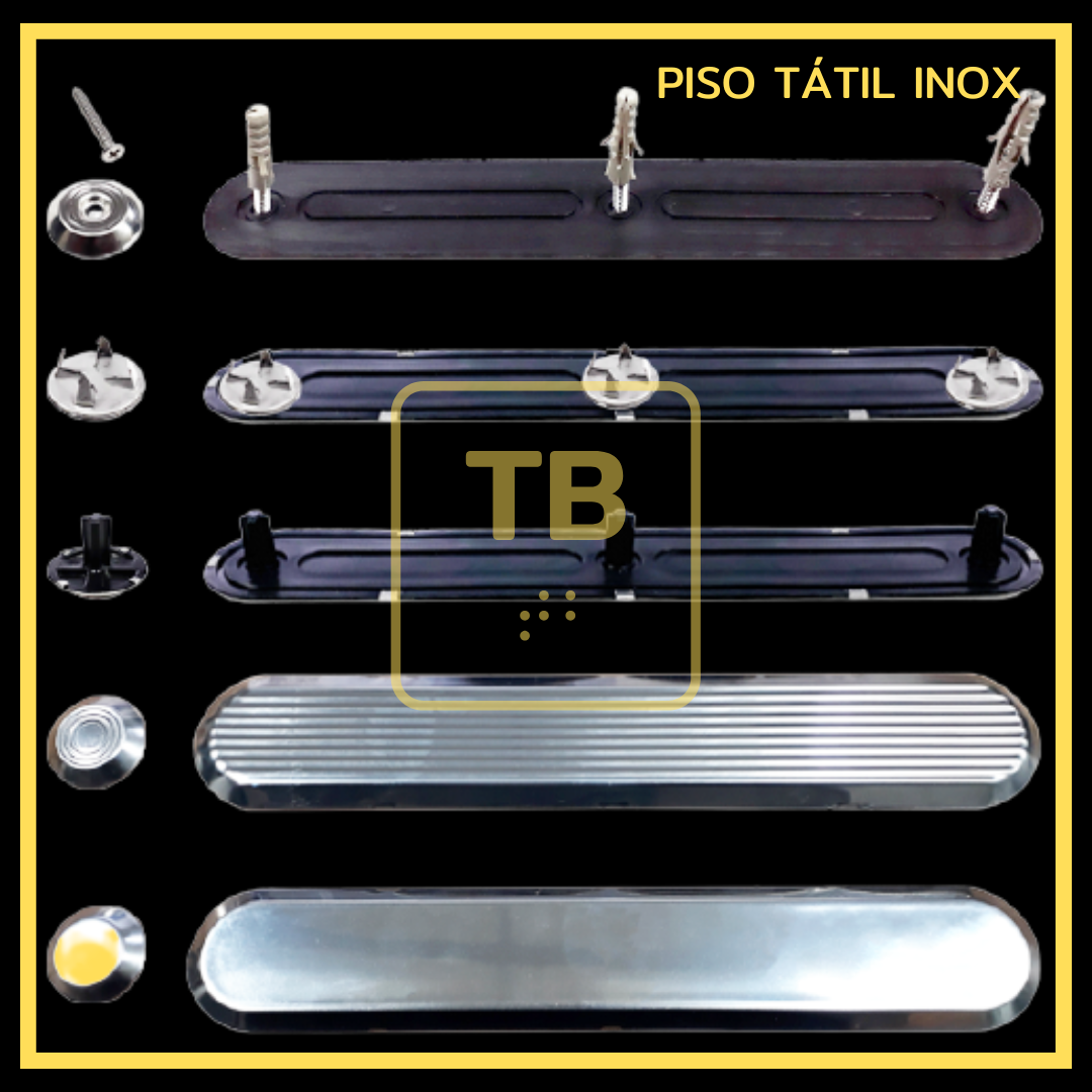 PISO TÁTIL ELEMENTO INOX