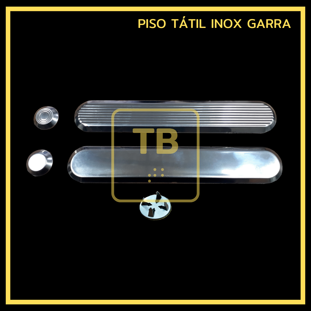 PISO TÁTIL INOX GARRA