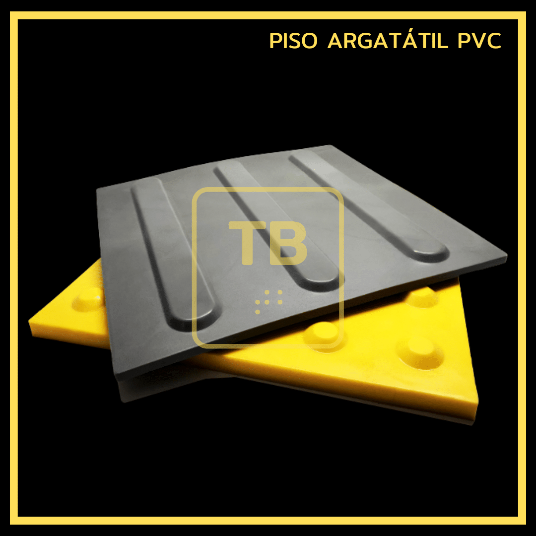 PISO TÁTIL PVC PLACA ARGAMASSADO - ARGATÁTIL